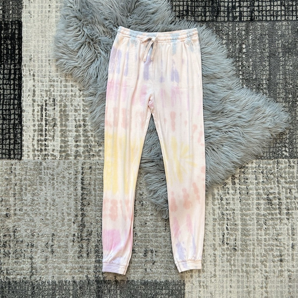 Splendid Girls Pastel Tie Dye Viscose‎ Bamboo Jogger Pants Size 14 NWT